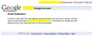 Google Account Confirmation
